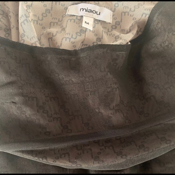 Miaou Thais Monogrammed Semi-Sheer Slip Dress - Picture 4 of 4